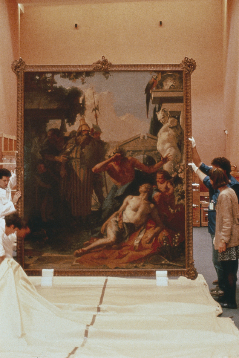 Llegada de la obra al Museo Nacional Thyssen-Bornemisza en 1992