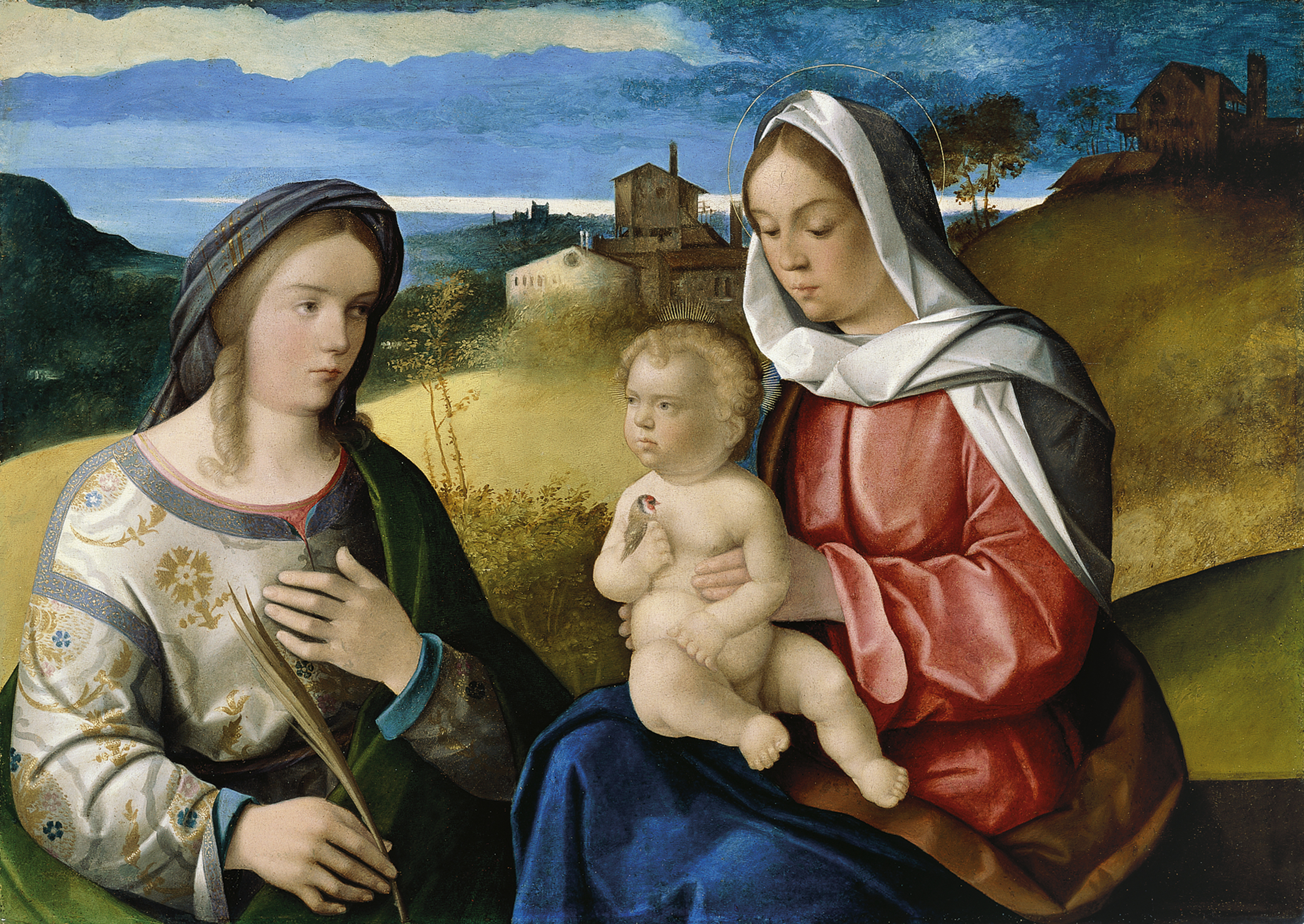 The Virgin and Child with Saint Agnes in a Landscape - Ingannati