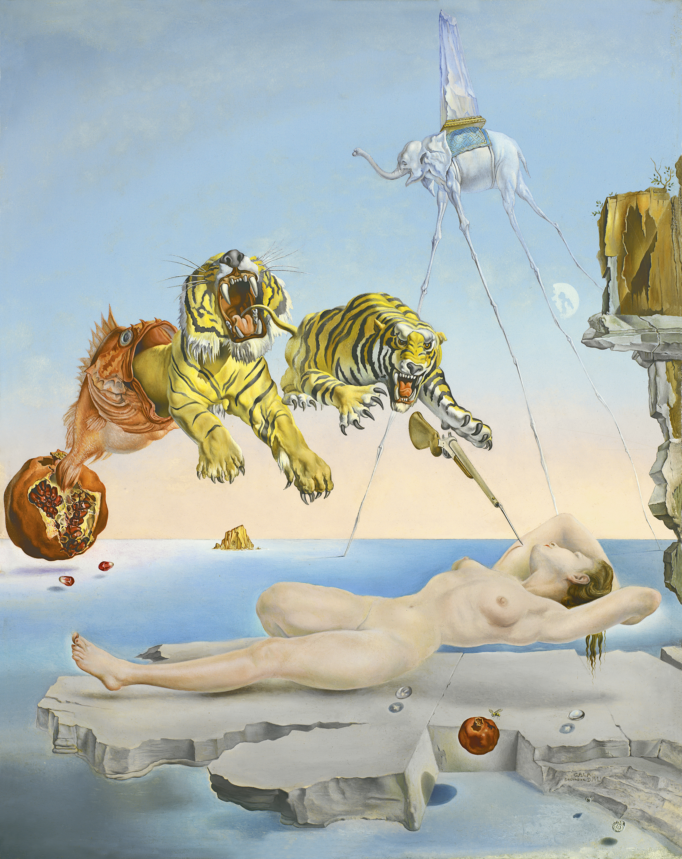 Dream Caused By The Flight Of A Bee Around A Pomegranate A Second Before Waking Dali Salvador Museo Nacional Thyssen Bornemisza