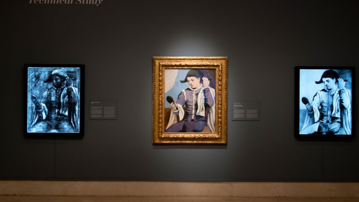 Technical Studies of Harlequin with a Mirror, by Picasso