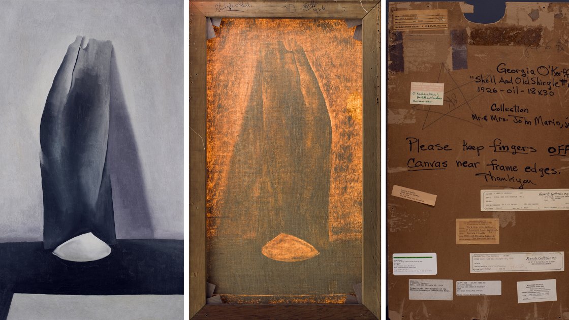 Composición de imágenes de la obra “Concha y viejo tablón de madera V”, 1926