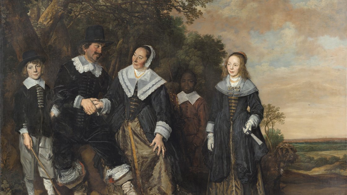 Grupo familiar ante un paisaje. Frans Hals