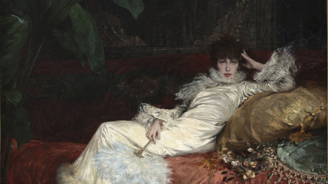 Georges Jules Victor Clairin. Retrato de Sarah Bernhardt