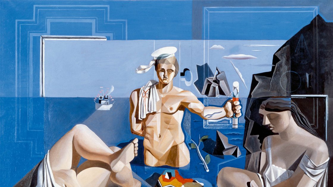 Salvador Dalí. Composición con tres figuras. Academia neocubista, 1926