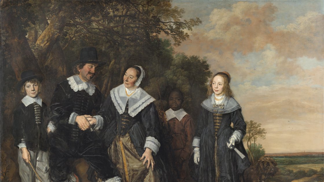 Grupo familiar ante un paisaje. Frans Hals