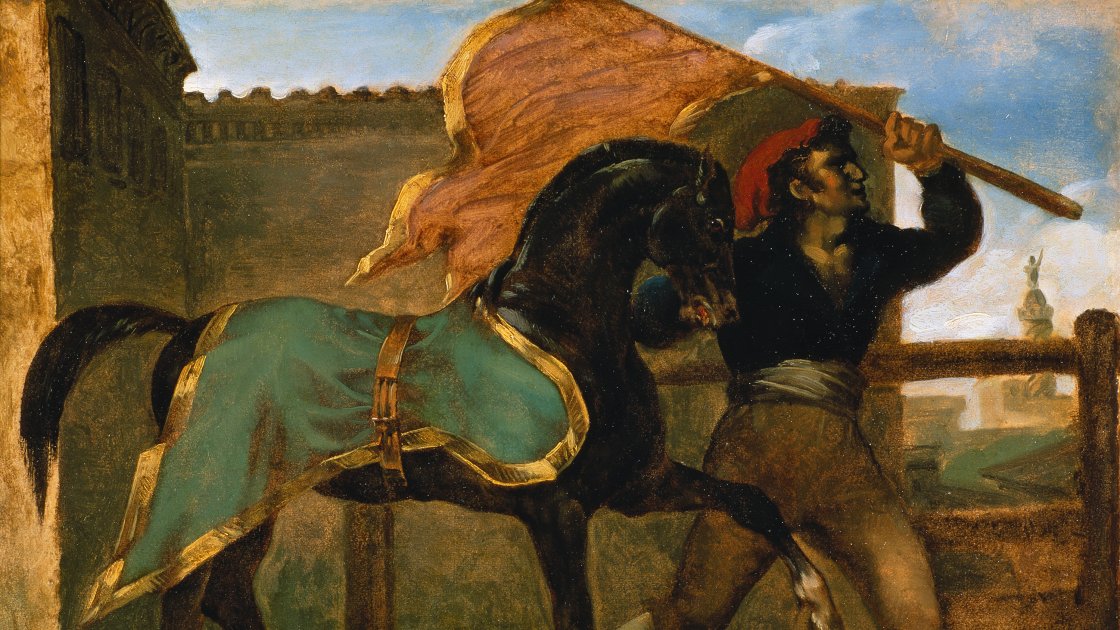 Carrera libre de caballos. Theodore  Géricault