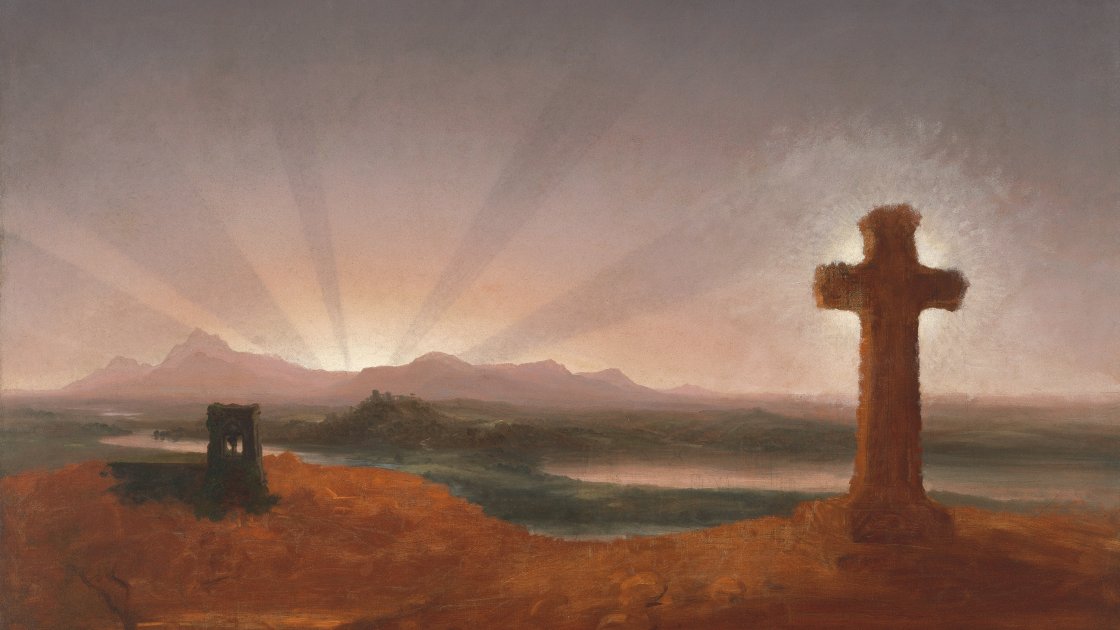 Cruz al atardecer. Thomas Cole