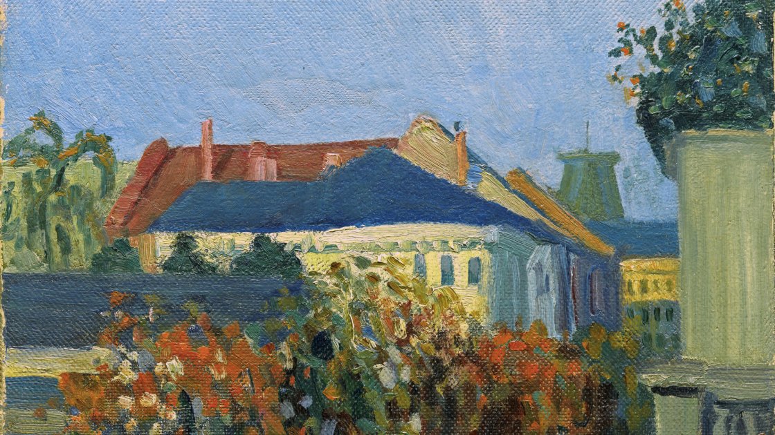 Vista desde la casa del hermano de la artista, Bonn. Gabriele Münter