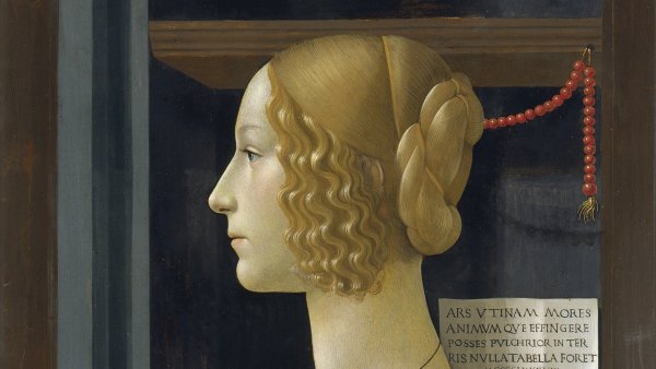 Portrait of Giovanna Tornabuoni. Retrato de Giovanna Tornabuoni, 1489-1490