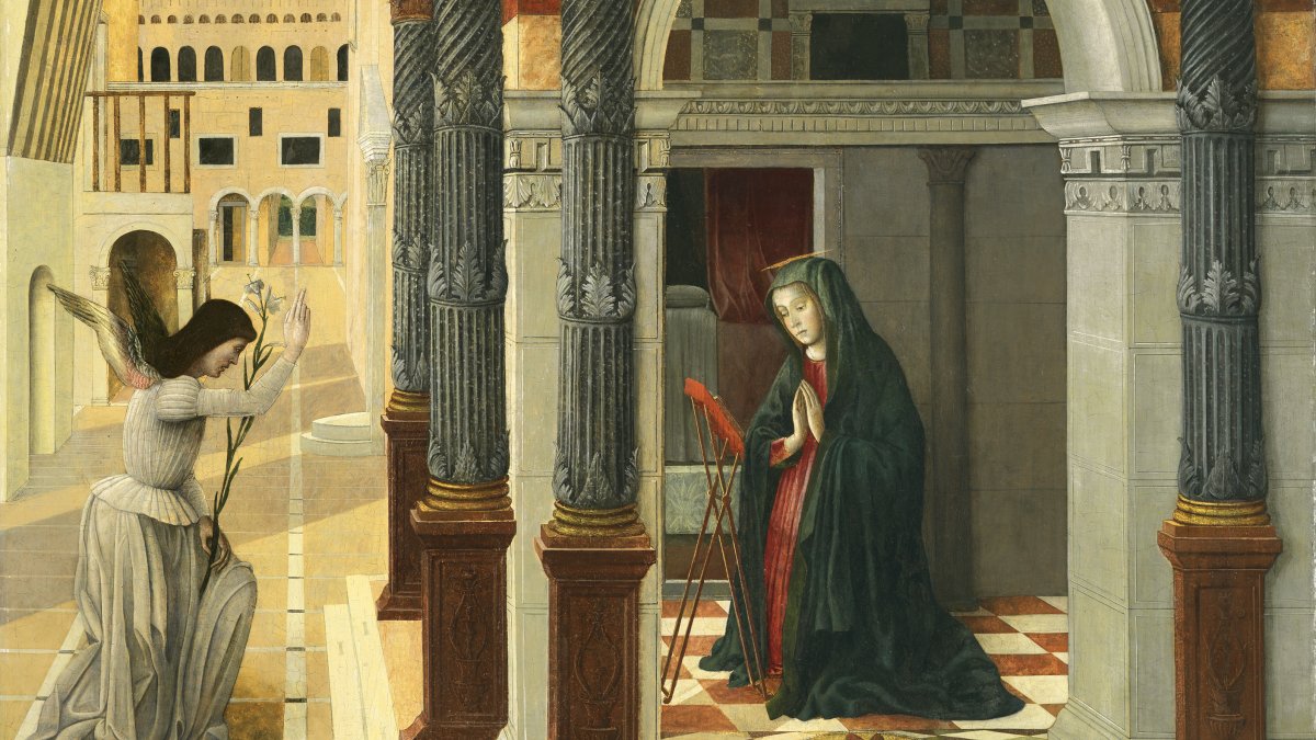 The Annunciation Bellini Gentile Museo Nacional Thyssen Bornemisza