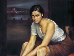 Julio Romero de Torres, Girl with a Carbon Brazier, 1930