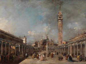 Francesco Guardi. The Feast of the Ascension in the Piazza San Marco