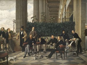 James Tissot, El Círculo de la Rue Royale, 1866. París, Musée d’Orsay