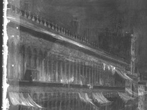 Detail in X-ray of Canaletto's "The Piazza San Marco in Venice"