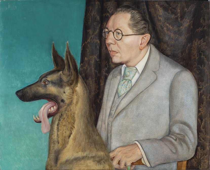 Hugo Erfurth con perro. Otto Dix