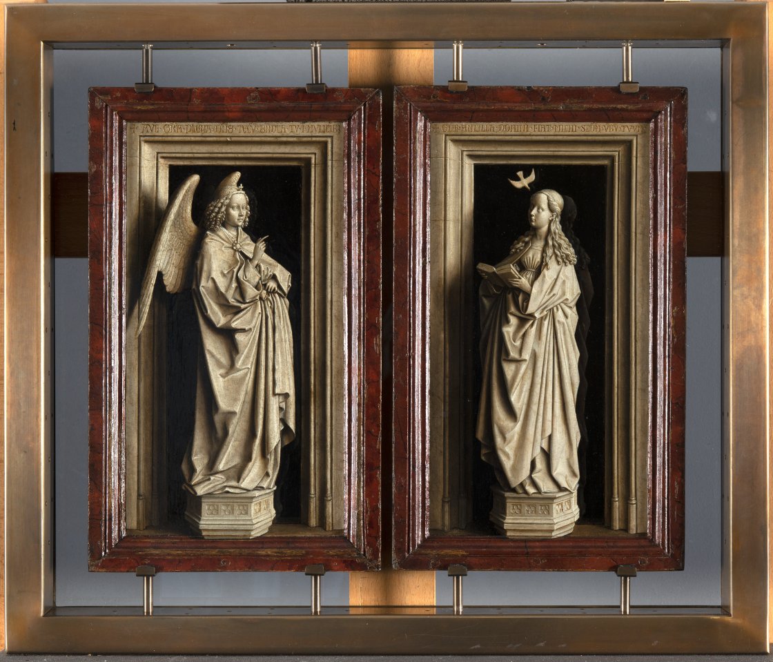  Climatic box made to the diptych of Van Eyck's "The Annunciation".