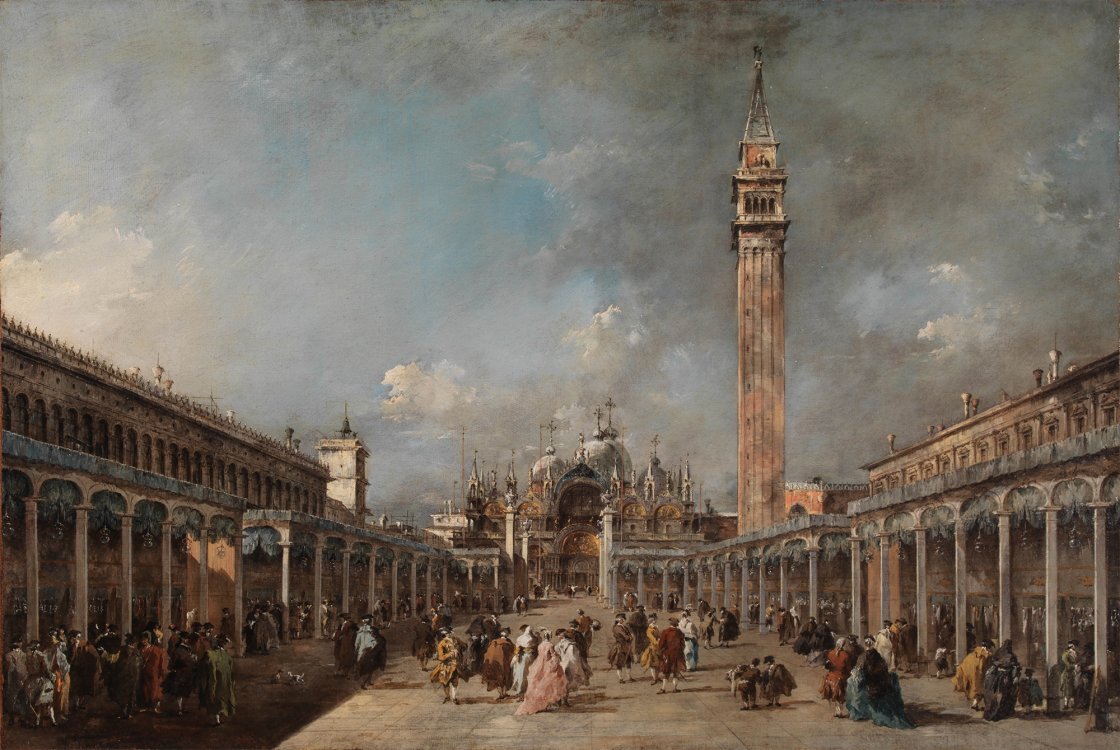 Francesco Guardi. La fiesta de la Ascensión en la plaza de San Marcos