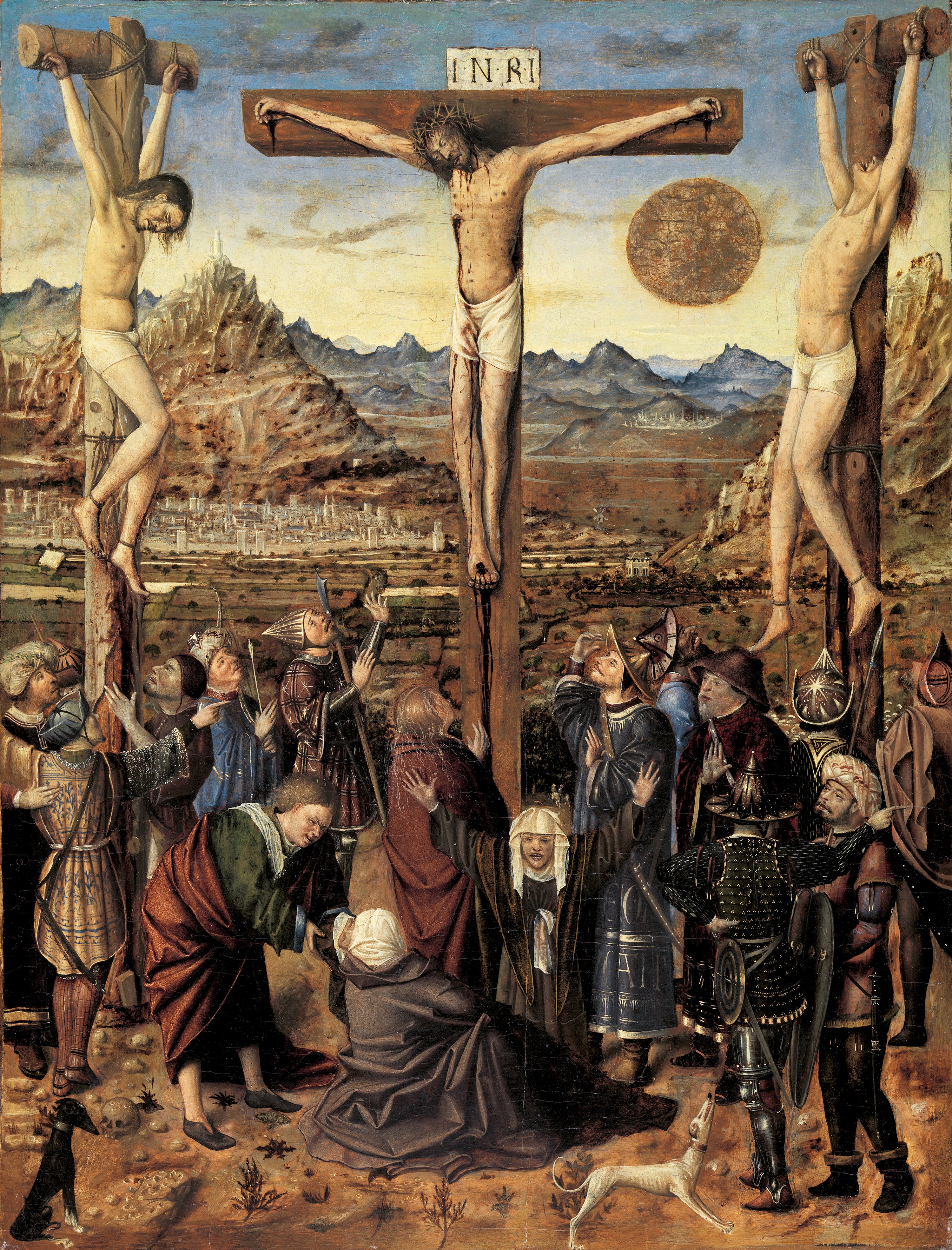 La Crucifixión. Anónimo VALENCIANO activo entre h. 1450 y 1460 