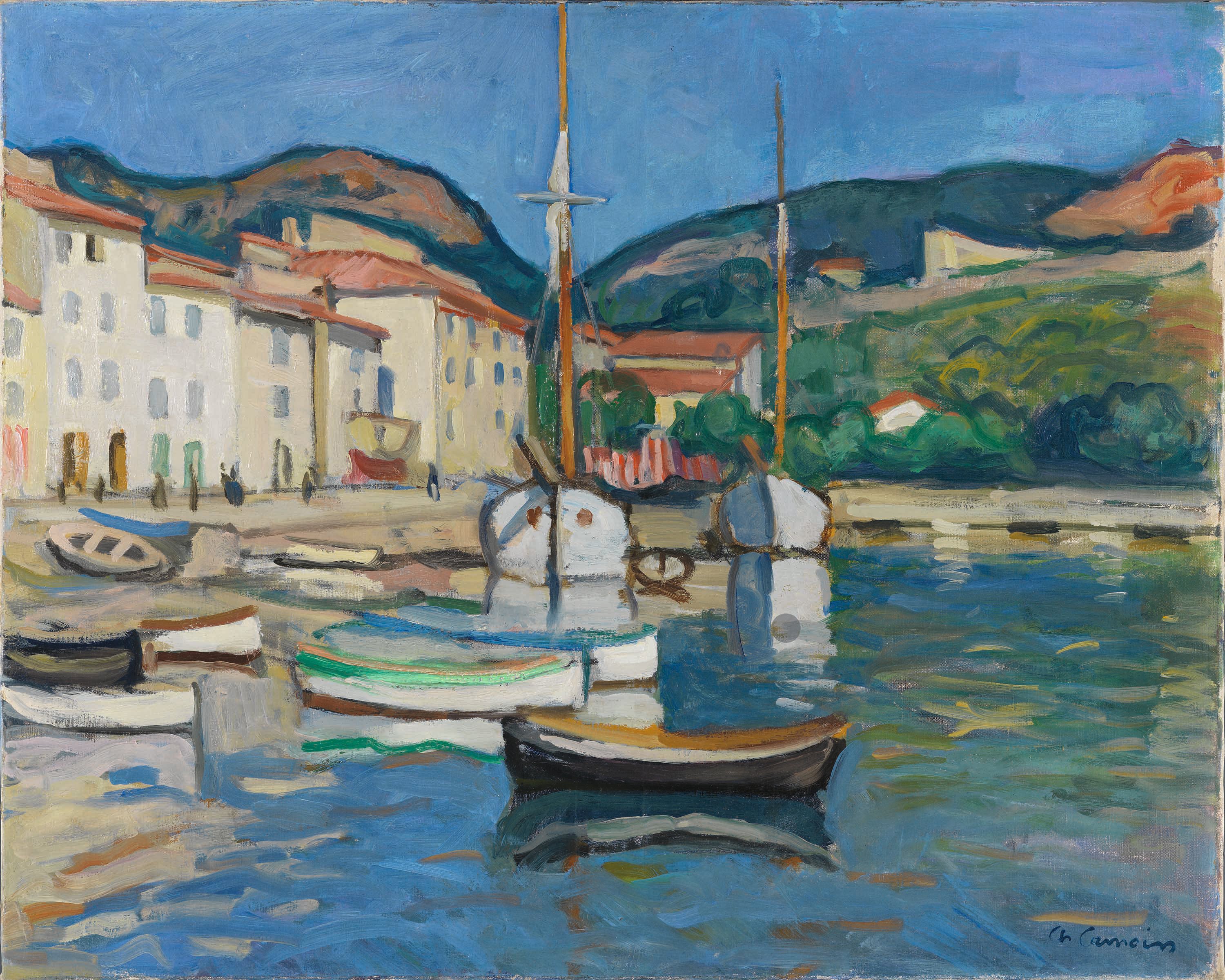 Harbour of Cassis with Two Tartanes - Camoin, Charles. Museo Nacional ...