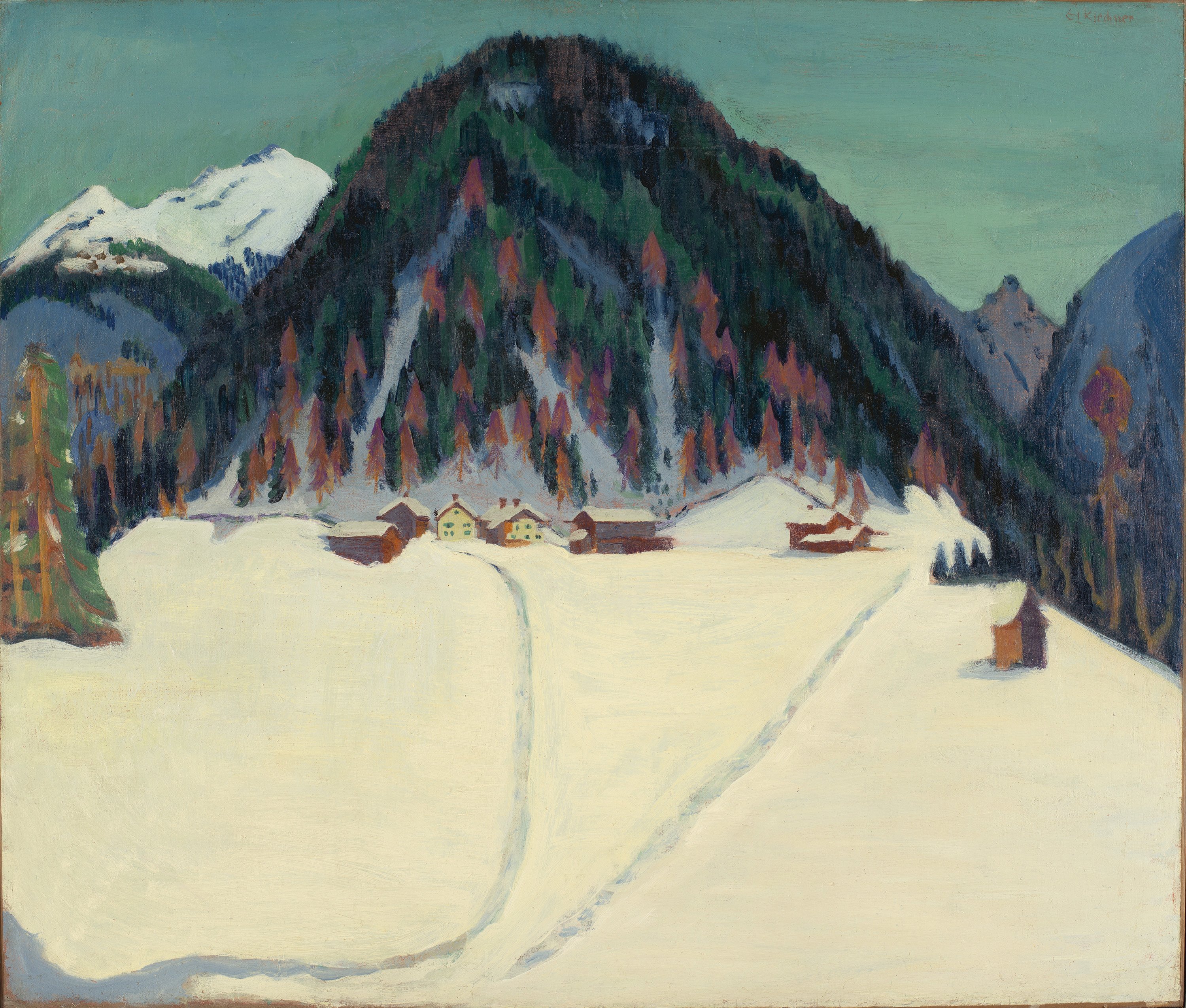 Junkerboden bajo la nieve. Ernst Ludwig Kirchner