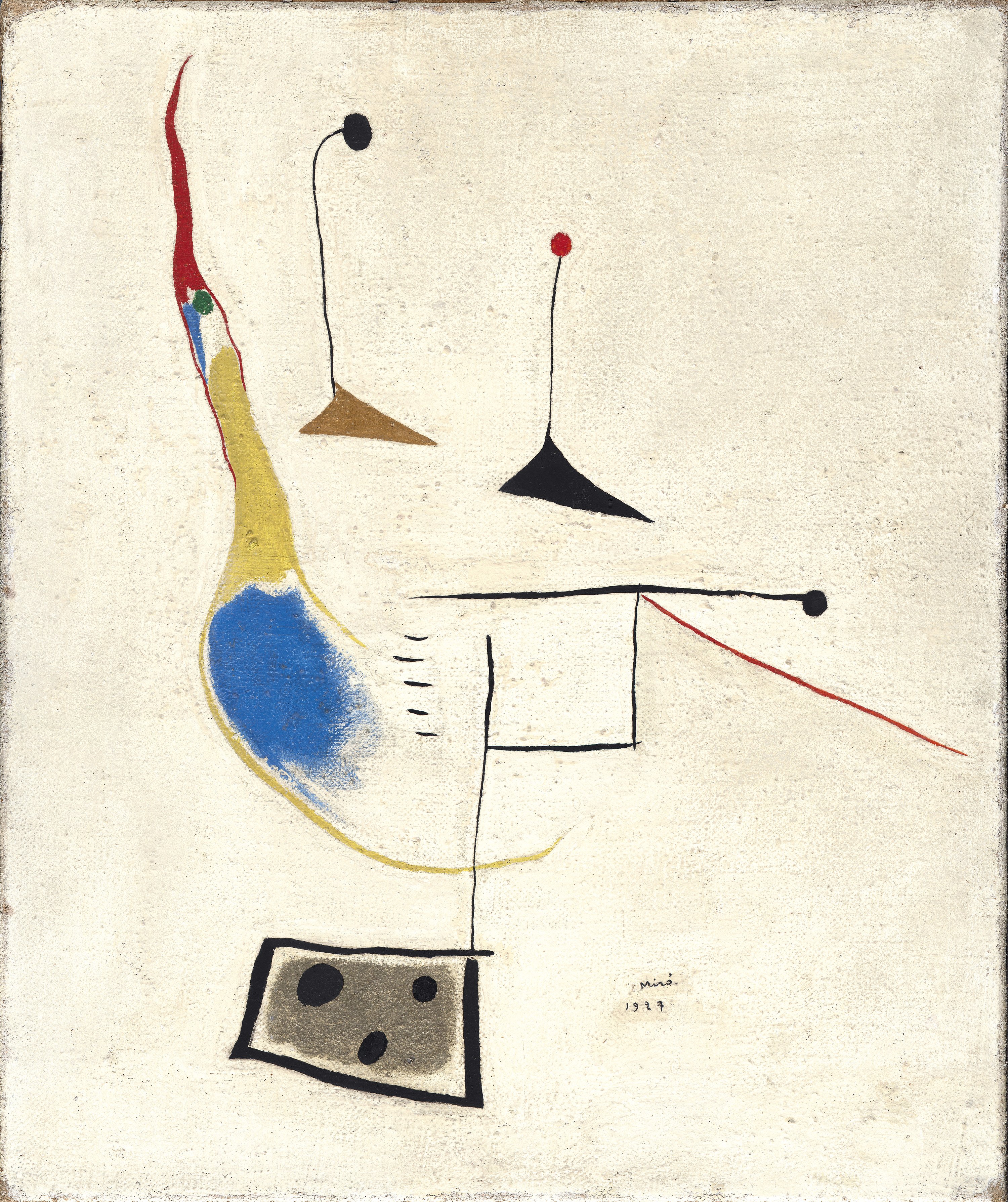 Pintura sobre fondo blanco. Joan Miró