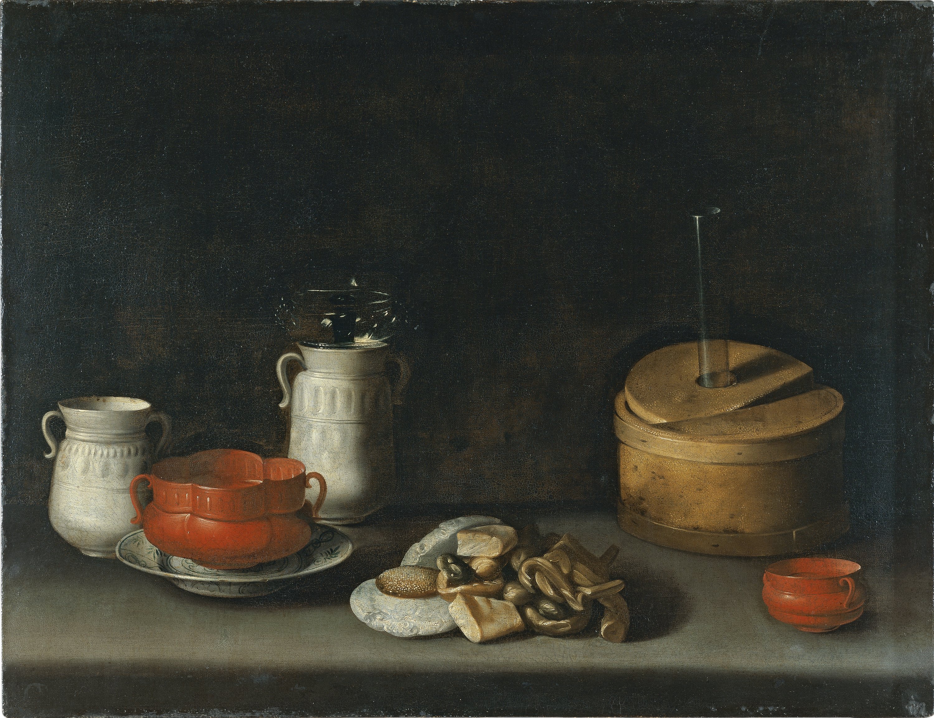 Still Life with Porcelain and Sweets - Hamen y León, van der. Museo Nacional Thyssen-Bornemisza