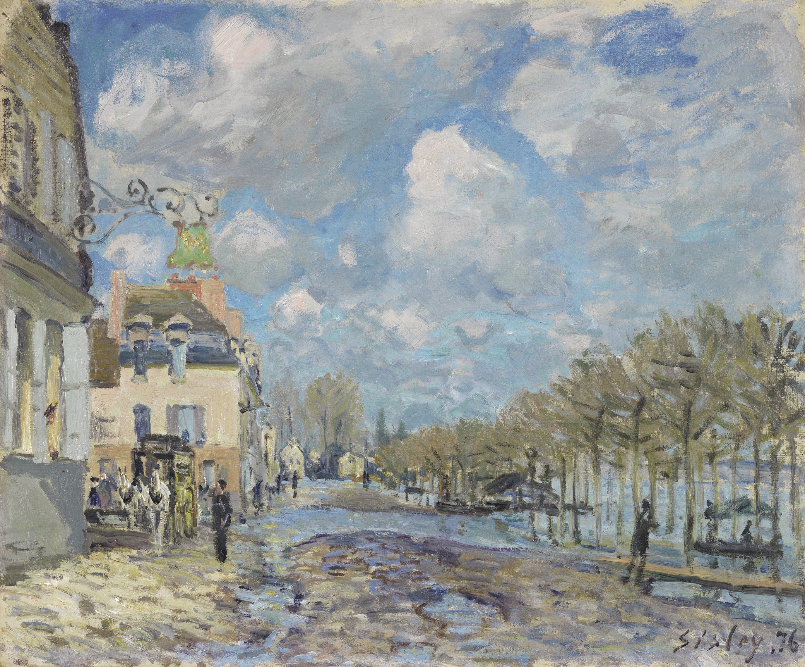 La inundación en Port-Marly - Sisley, Alfred. Museo Nacional Thyssen ...