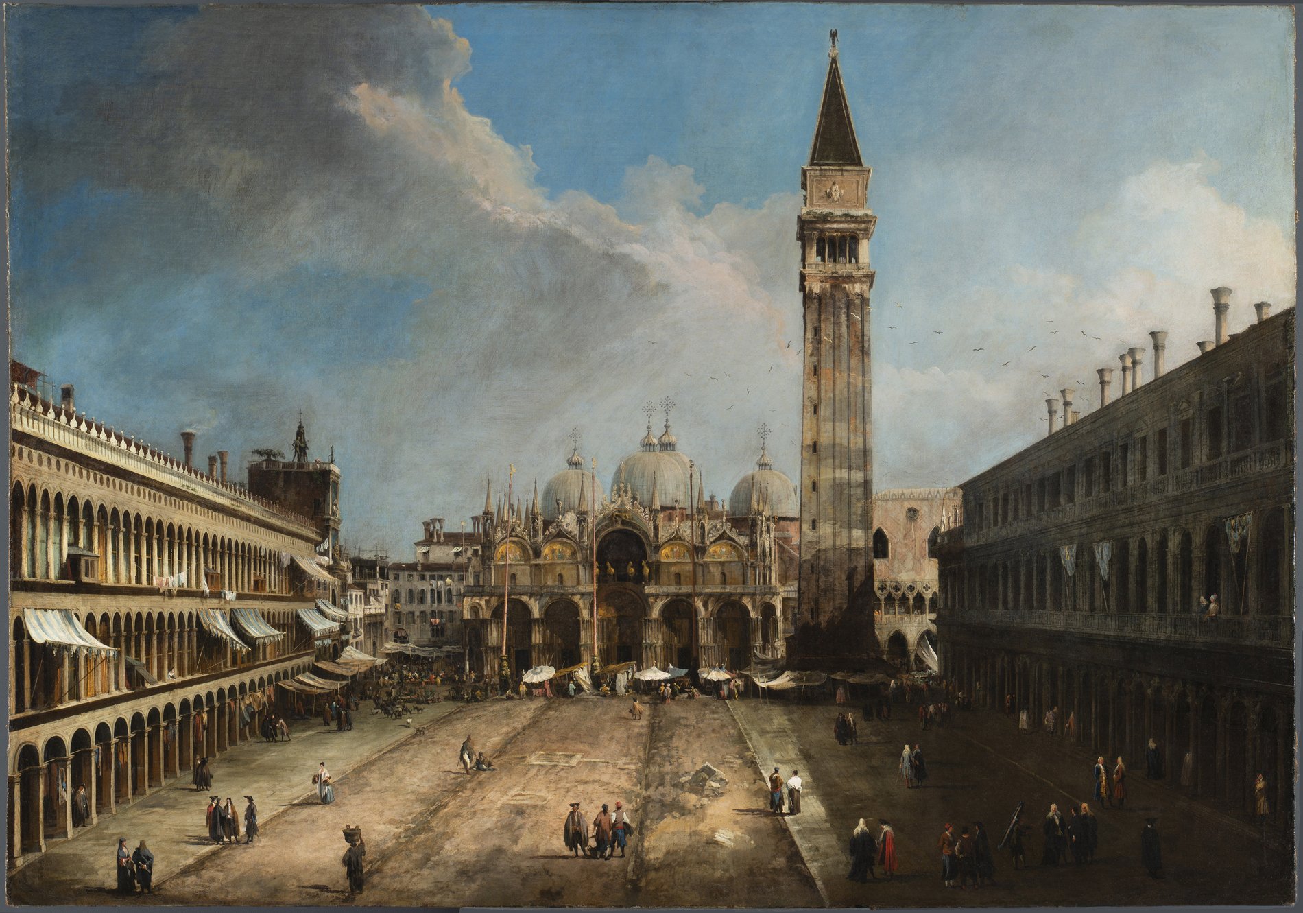 “The Piazza San Marco in Venice” by Canaletto, after restoration