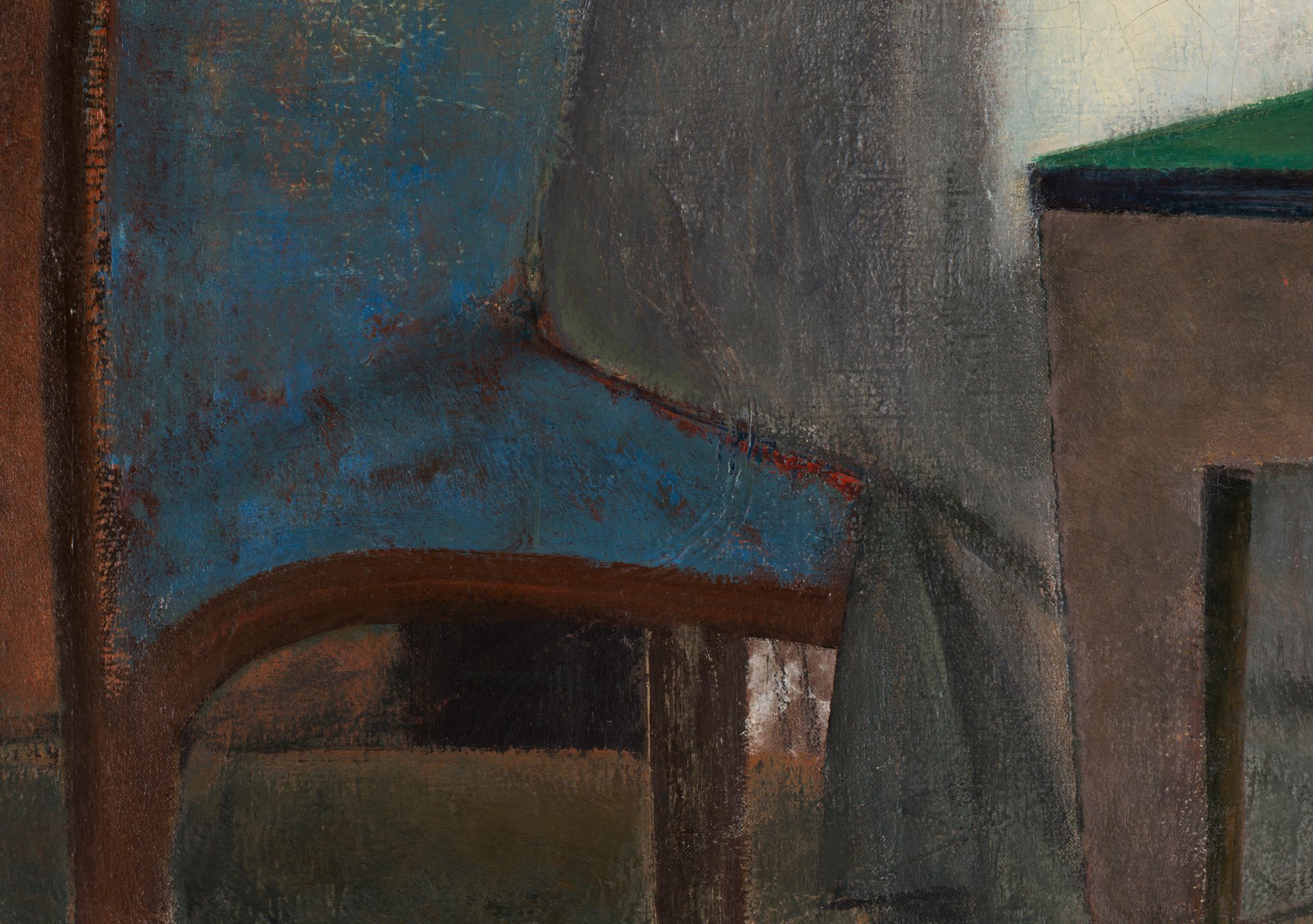 Detalle de la imagen de la obra de Balthus, “La partida de naipes”, 1948- 1950