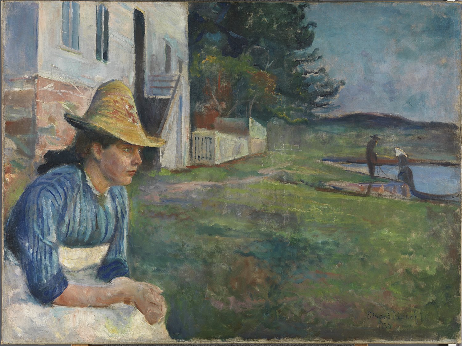 Imagen visible de la obra de Munch "Atardecer"