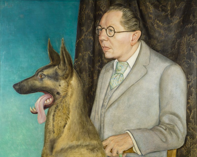 Otto Dix Hugo Erfurth con perro, 1926 