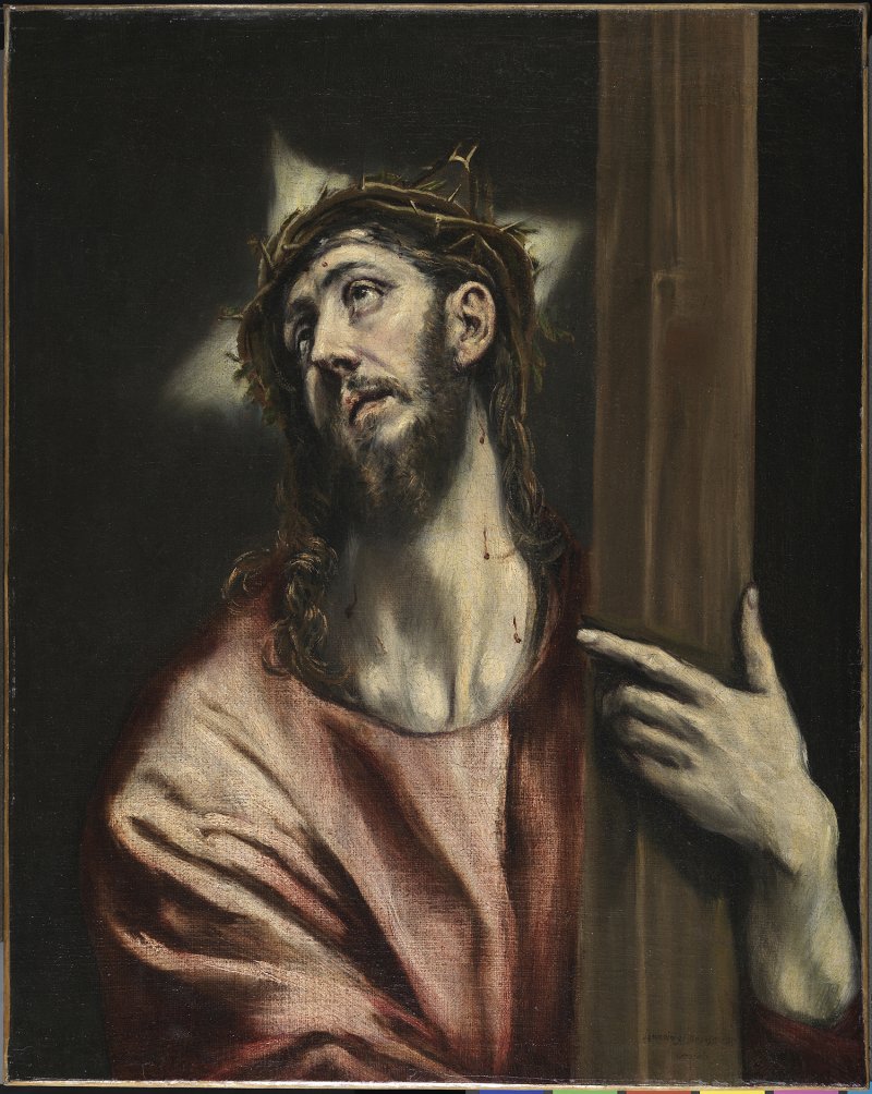 Visible image of the painting “Christ with the Cross” c.1587‐1596, by El Greco