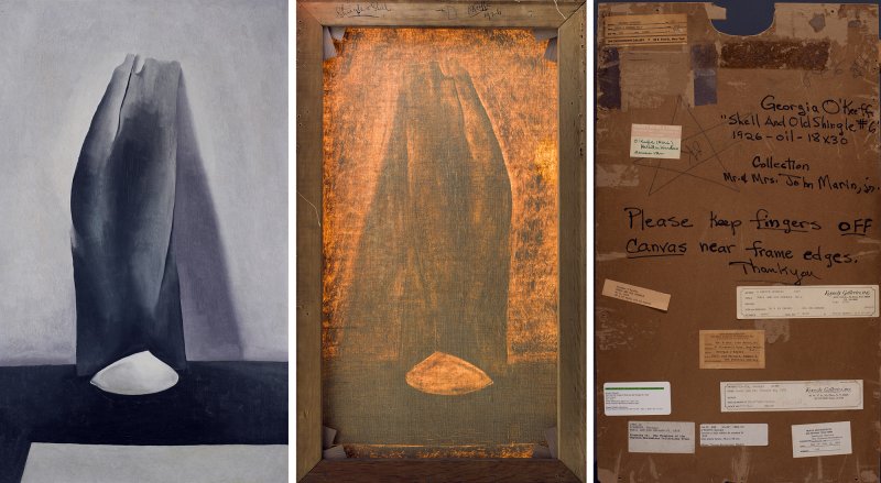 Composición de imágenes de la obra “Concha y viejo tablón de madera V”, 1926