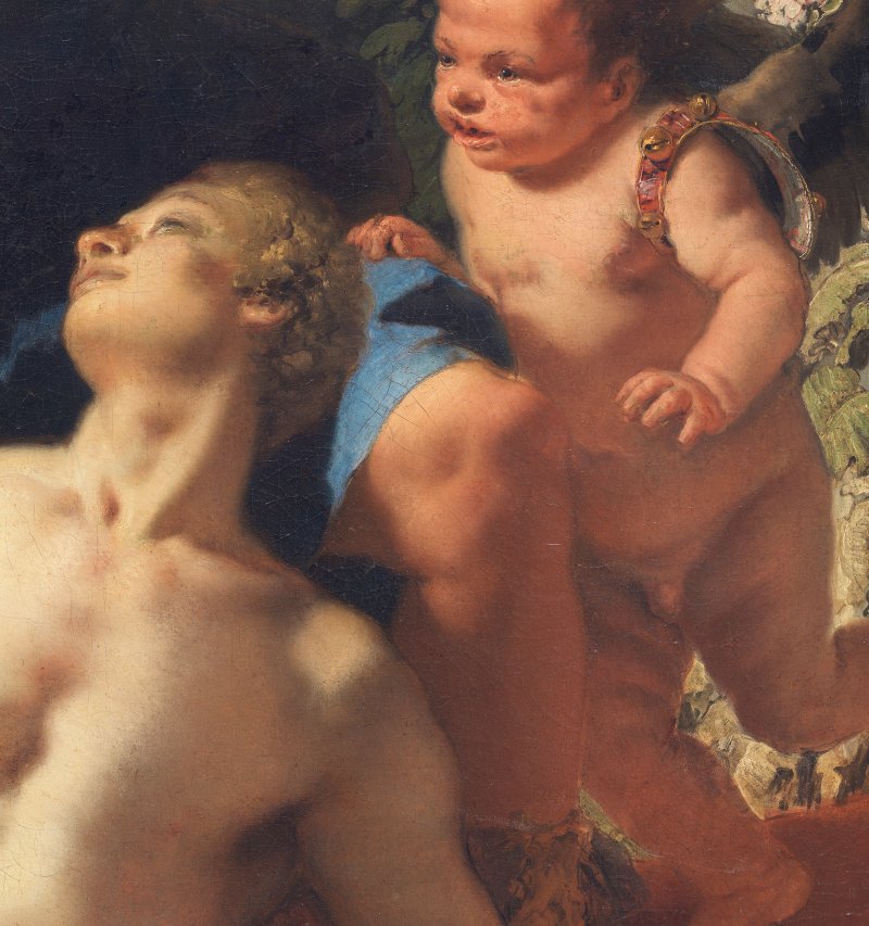 Detail of the visible image of "The Death of Hyacinthus"   by Giambattista Tiepolo