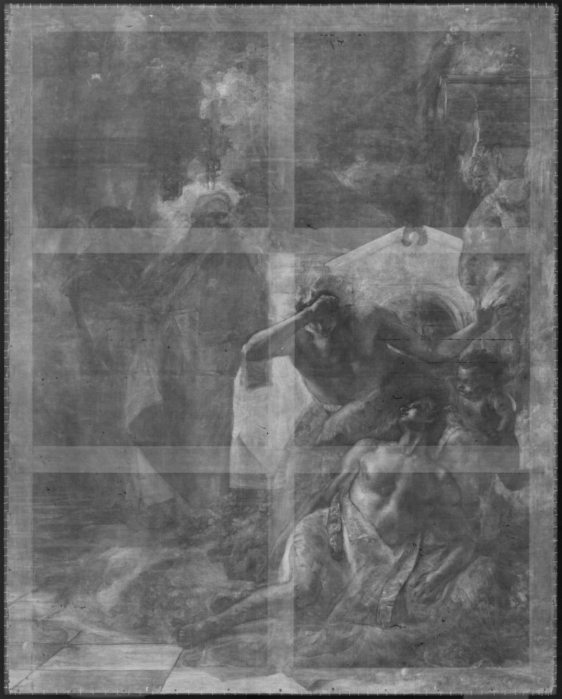 X-ray of "The Death of Hyacinthus" by Giambattista Tiepolo