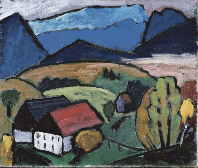 Gabriele Münter, Vista de las montañas, 1934