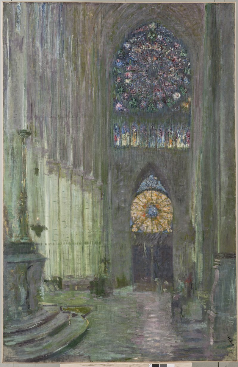 Paul-César Helleu. Interior de la catedral de Reims