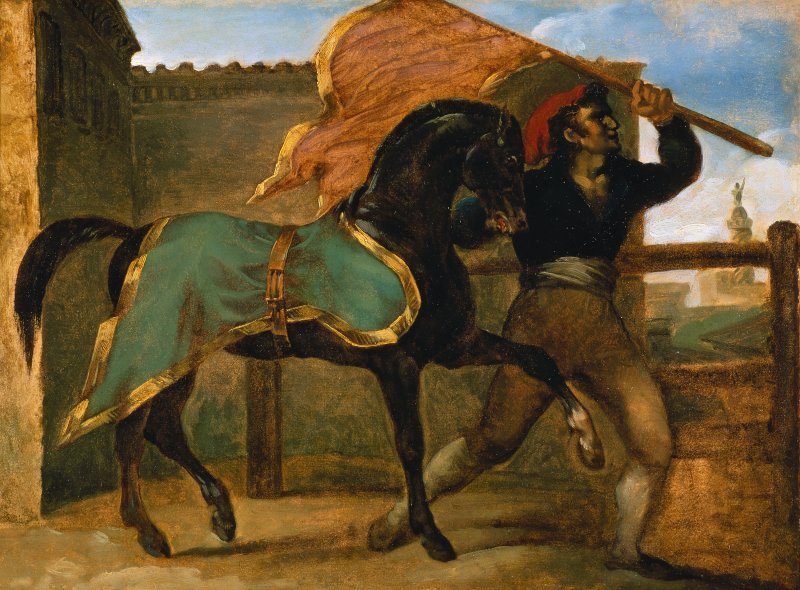 Carrera libre de caballos. Theodore  Géricault