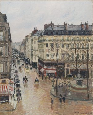 Rue Saint-Honoré in the Afternoon. Effect of Rain. Camille Pissarro Rue Saint-Honoré in the Afternoon. Effect of Rain. Camille Pissarro