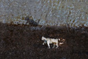 Detalle en macrofotografía de la obra de Canaletto “La plaza de San Marcos en Venecia”