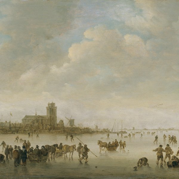 Winter Landscape with Figures on Ice