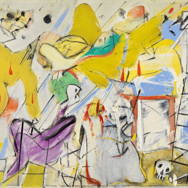 Focus on the work. Abstraction by Willem de Kooning