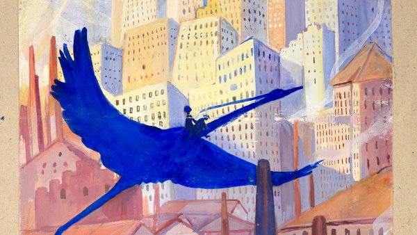 El pájaro azul, 1927. Dibujo para la cubierta del libro &#039;Cuentos para soñar&#039;, de María Teresa León 