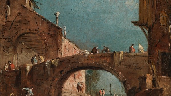 El puente sobre el Brenta junto a las compuertas en Dolo, h. 1770-1780
