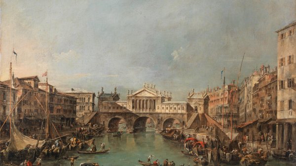 El puente de Rialto según el proyecto de Palladio, h. 1770