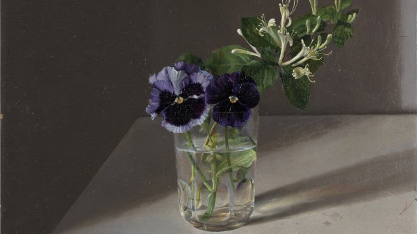 Glass of Pansies on Top of the Fridge, 1971-1972